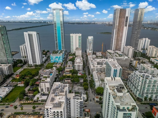 view of city with a water view