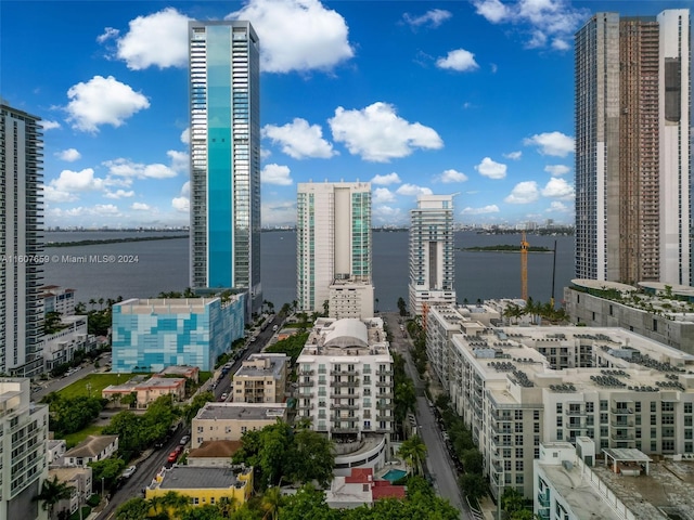 city view with a water view