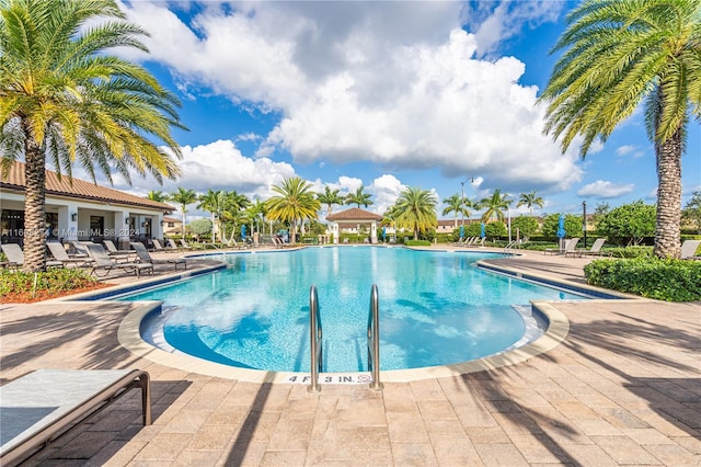 view of pool with a patio