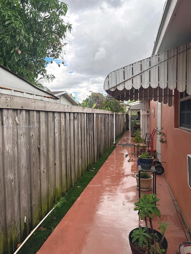 view of patio with a fenced backyard