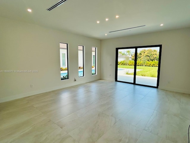12231 SW 2nd St, Plantation, FL 33325 - empty room with recessed lighting and baseboards