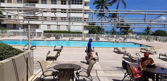 view of pool with a patio area