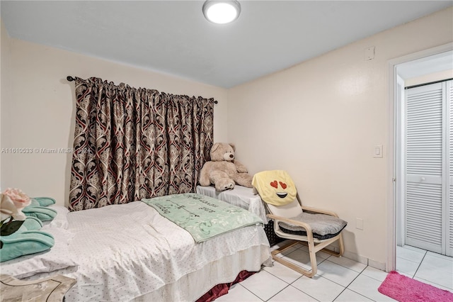 view of tiled bedroom