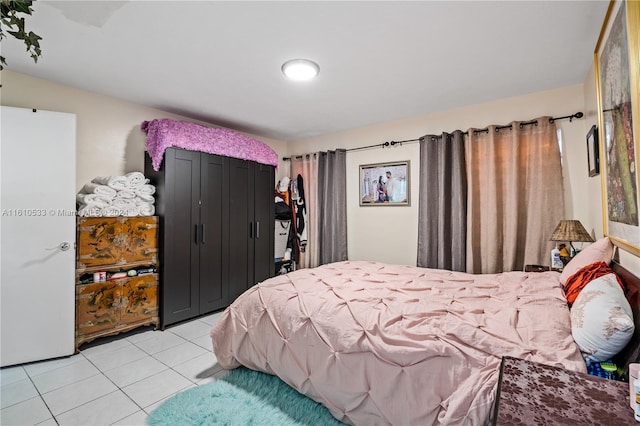 view of tiled bedroom