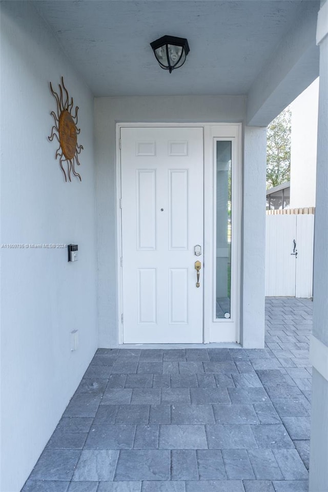 view of doorway to property