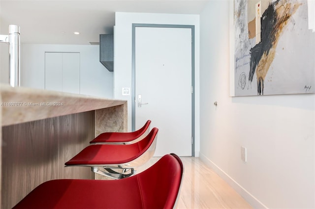 interior space with wood-type flooring