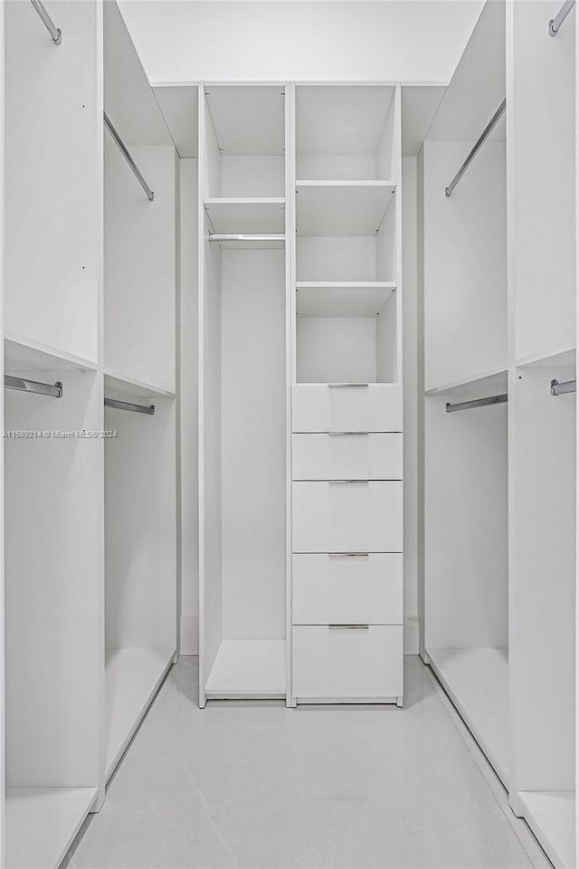 view of walk in closet