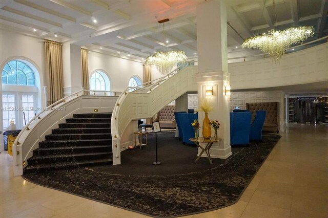 building lobby featuring stairway