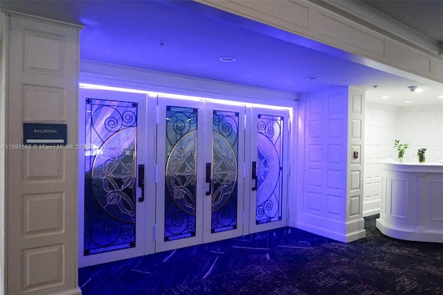 exterior space featuring french doors