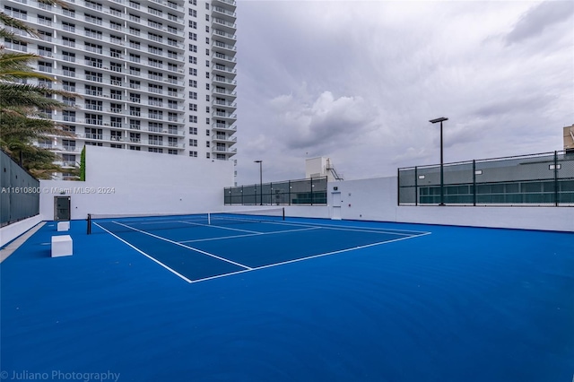 view of tennis court