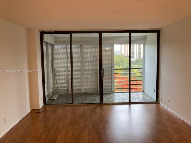 empty room featuring wood-type flooring