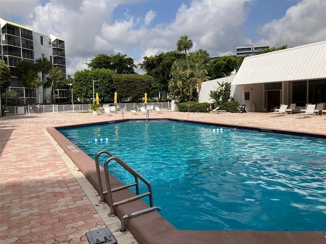 view of pool with a patio