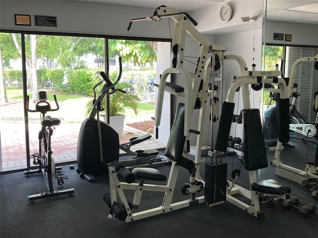 view of exercise room