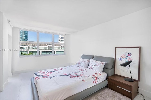 view of tiled bedroom