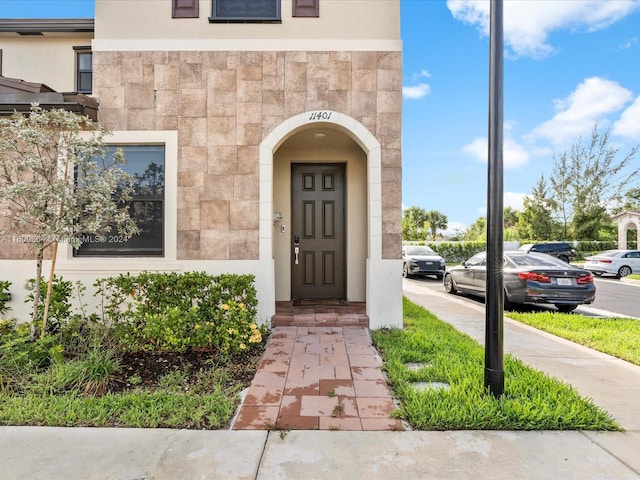 view of doorway to property