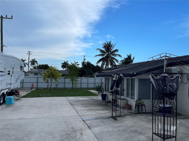 view of patio with a fenced backyard