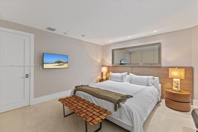 view of tiled bedroom