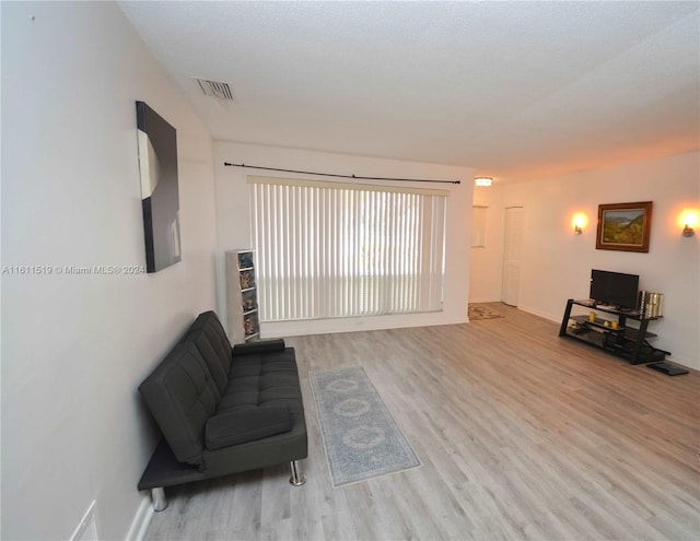 living room featuring light hardwood / wood-style flooring