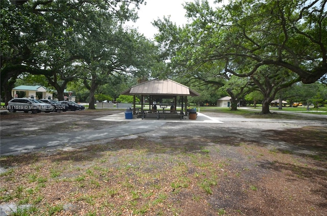 view of community featuring a gazebo