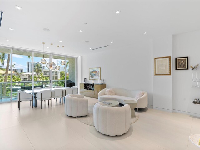 16500 Collins Ave Unit Th-8, Sunny Isles Beach, FL 33160 - living area featuring floor to ceiling windows
