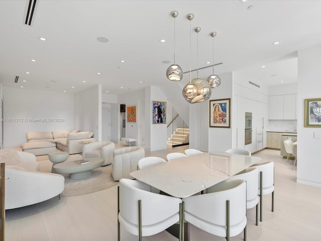 16500 Collins Ave Unit Th-8, Sunny Isles Beach, FL 33160 - dining room featuring stairs and recessed lighting
