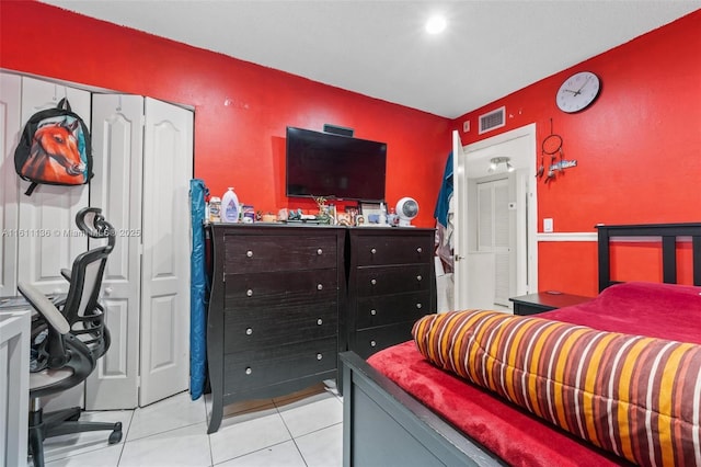 view of tiled bedroom