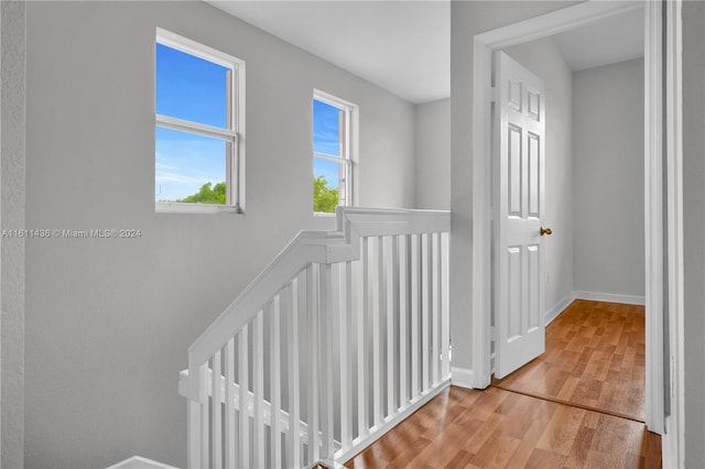 hallway featuring light hardwood / wood-style floors