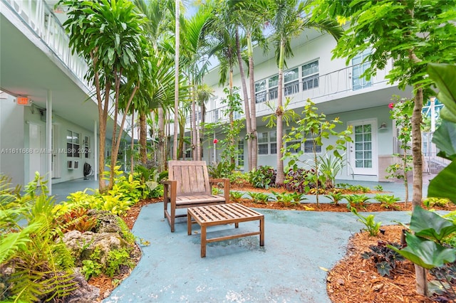 view of patio with a balcony