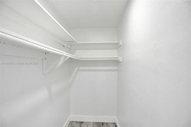 spacious closet with wood-type flooring