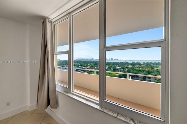 view of tiled spare room