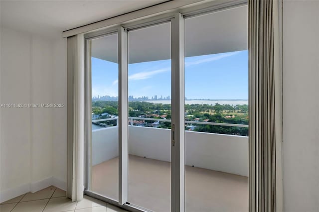 balcony with a city view