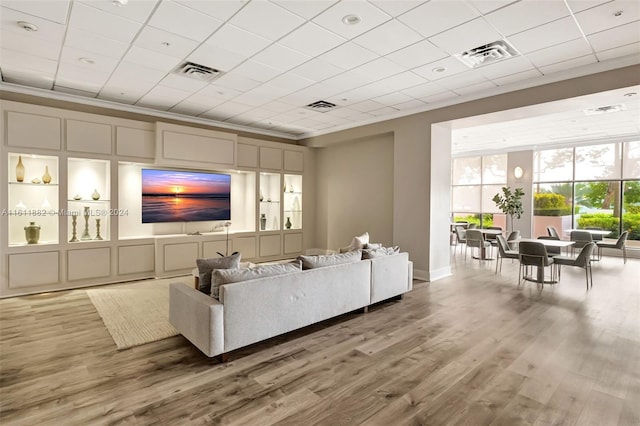 living room featuring hardwood / wood-style floors