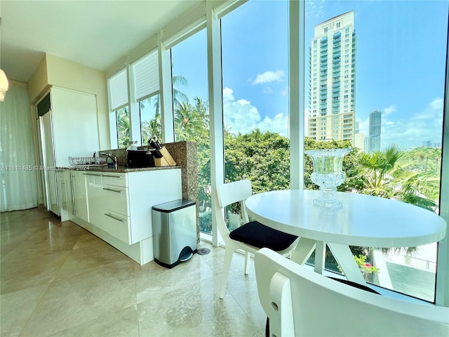 view of sunroom