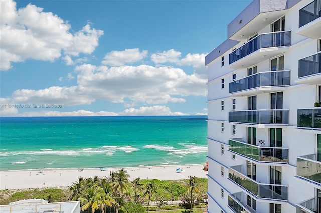 water view with a view of the beach