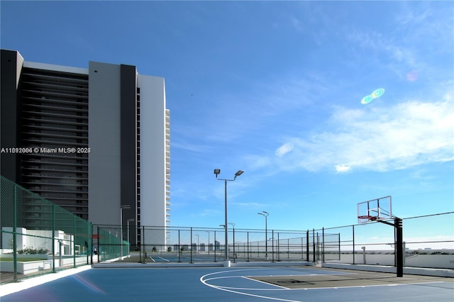 view of sport court