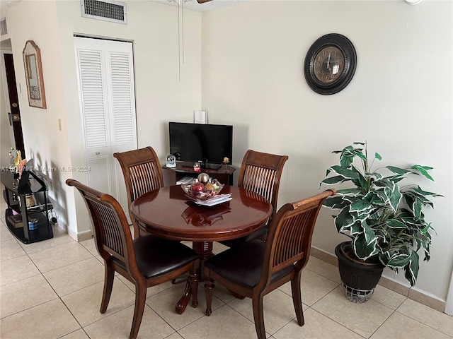 view of tiled dining area