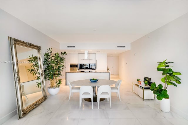 view of dining room