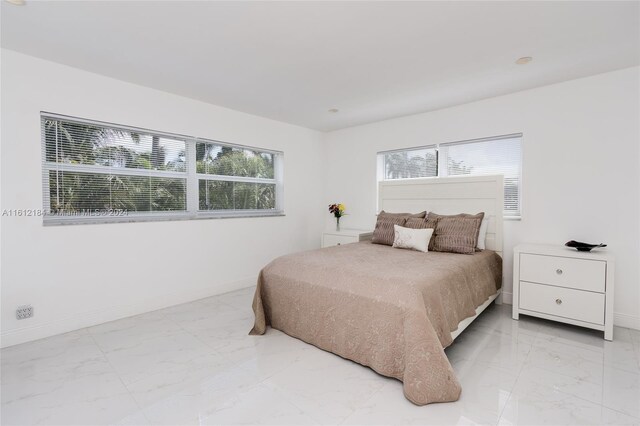 view of tiled bedroom