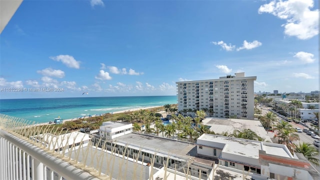 property view of water with a view of the beach