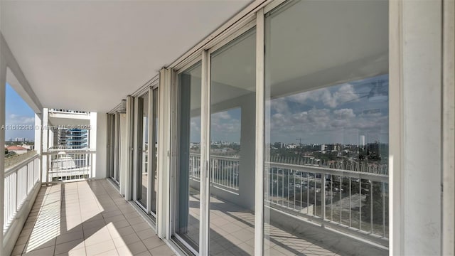 balcony with a city view