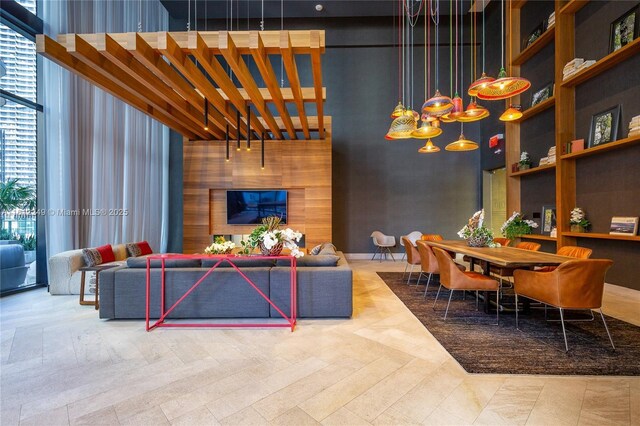 1010 Brickell Ave Unit 2201, Miami, FL 33131 - living area featuring a high ceiling