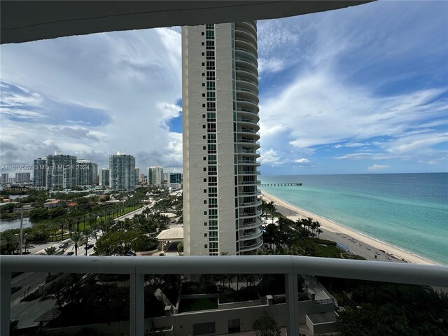 property view of water with a view of the beach