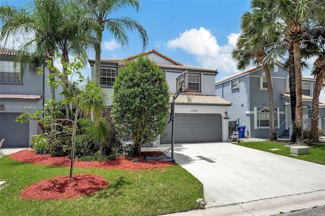 mediterranean / spanish-style house featuring a garage