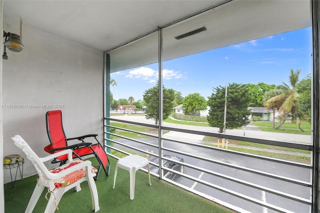 view of sunroom