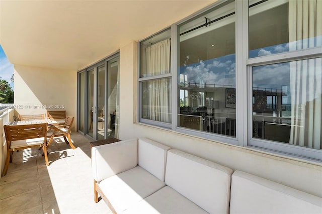 view of patio / terrace with an outdoor living space