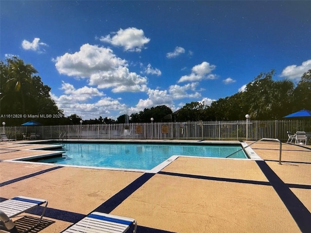 view of pool with a patio area