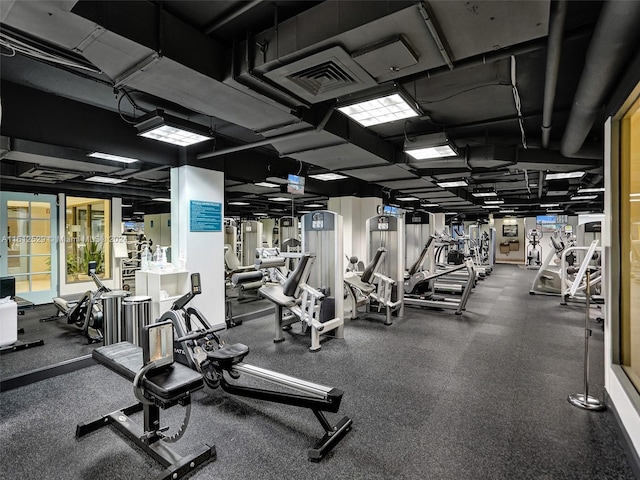 view of workout area