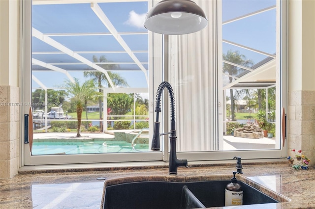 interior details featuring sink