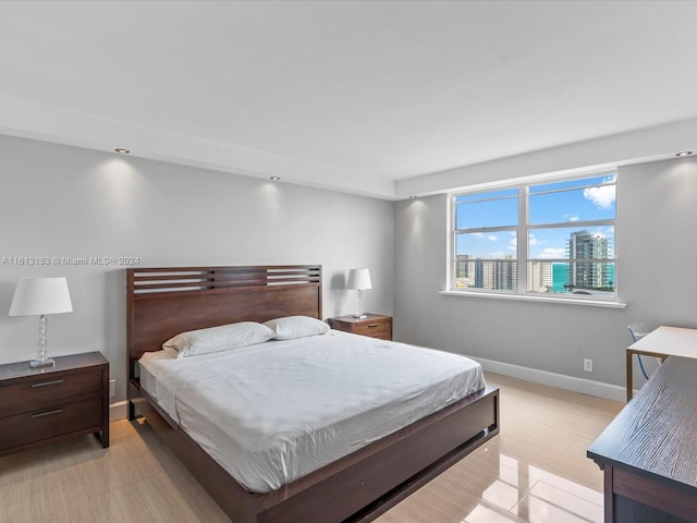 bedroom with baseboards