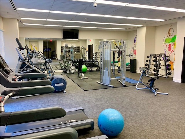 view of workout area